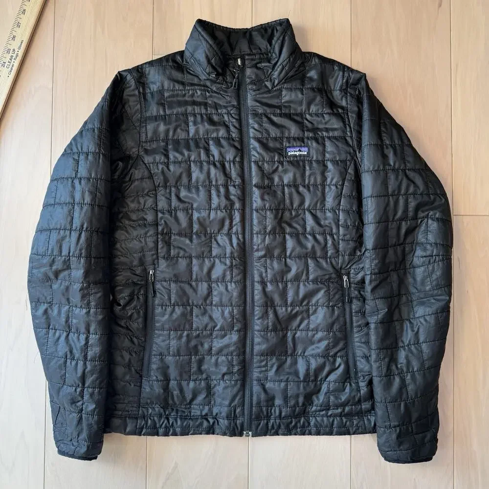 Patagonia Nano Puff Jacket Women's Large Black Puffer Insulated Outerwear - Picture 3 of 10